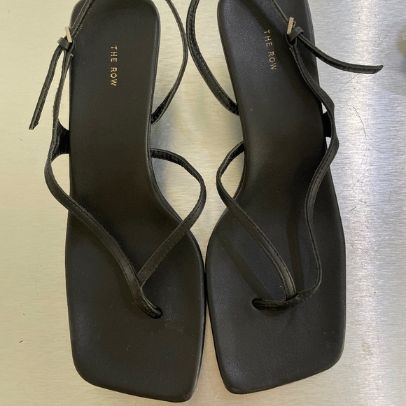 The Row Black Kitten Heel Sandals - Picture 1 of 14